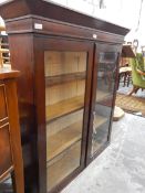 19th century upper section of a bureau bookcase,