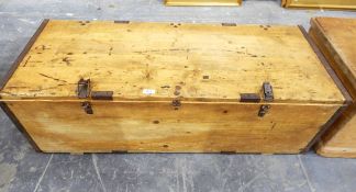 19th century pine tool chest,
