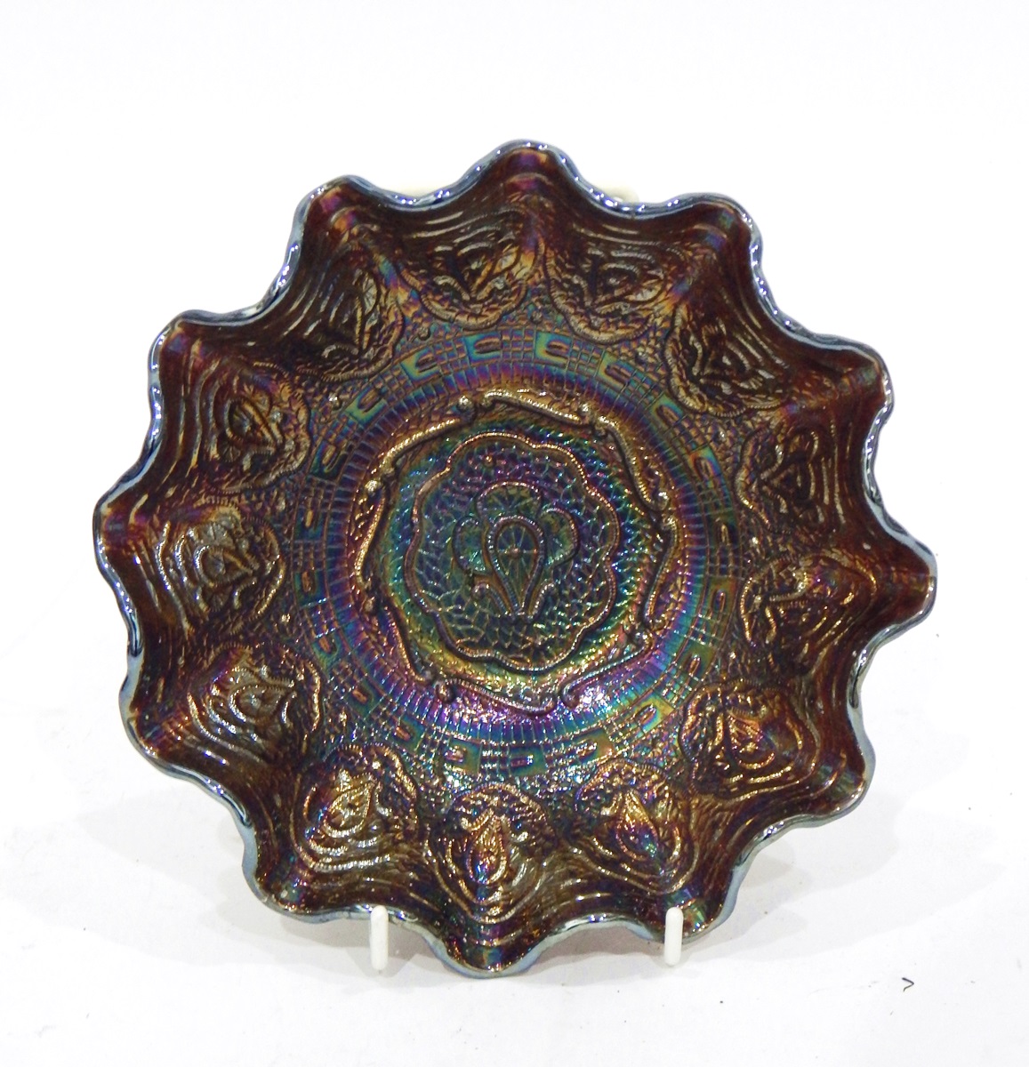 Three items of carnival glass in the 'Persian Medallion' pattern, - Image 6 of 7