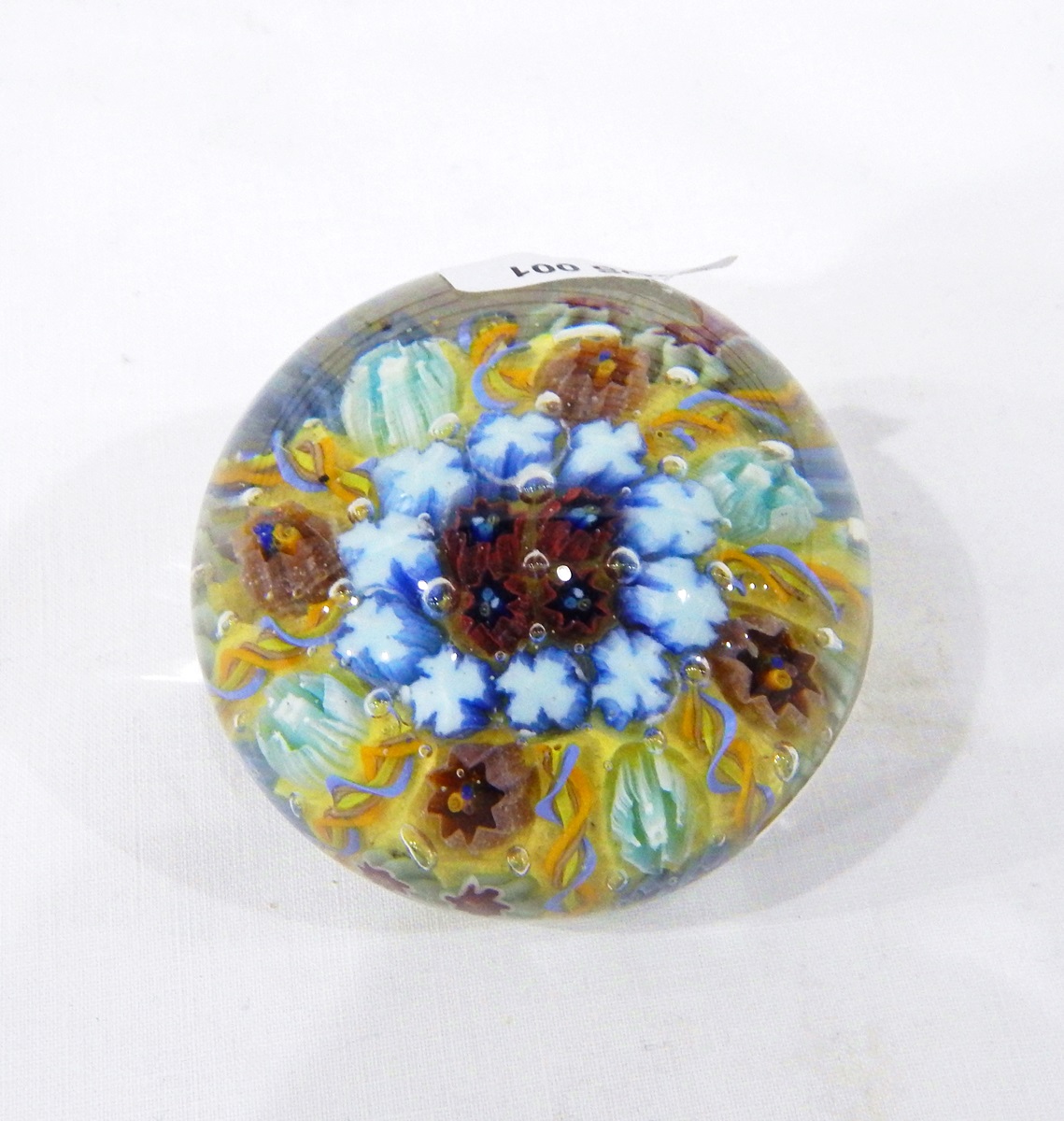 Selkirk glass paperweight, 'Marbrie Blue', titled, numbered 54/450 and dated 1979, with paper label, - Image 2 of 5