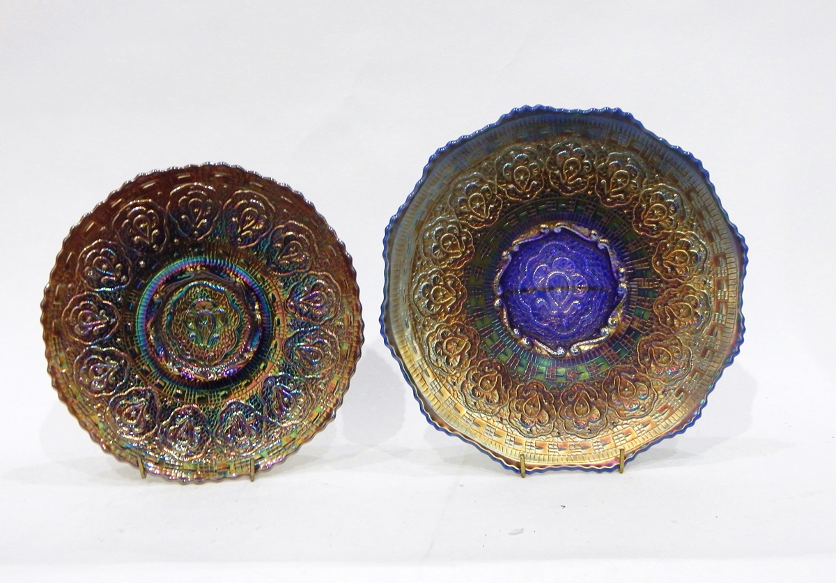 Three items of carnival glass in the 'Persian Medallion' pattern, - Image 5 of 7