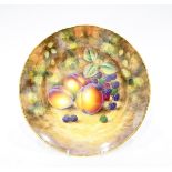 20th century Royal Worcester handpainted plate by J Smith,