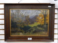 Henry Taylor Hickling (early 20th century) Oil on hardboard "October",