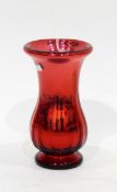 Ruby overlay and panel-cut mercury glass vase by Varnish & Co of London,