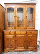 Modern stained pine display case,
