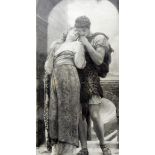 19th century photogravure Pair lovers in Grecian dress,