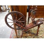 Late 19th century spinning wheel