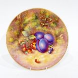 20th century Royal Worcester porcelain plate handpainted by Freeman,