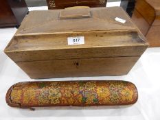 19th century Persian papiermache scribe's box,