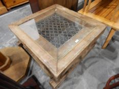 An Indian square coffee table,
