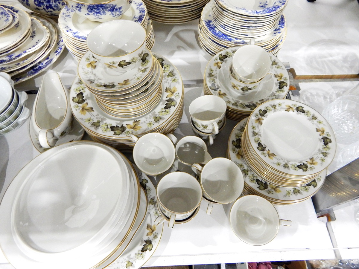 Royal Doulton "Larchmont" part dinner service comprising dinner plates, side plates, soup bowls,