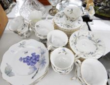 Part tea service by Royal Albert 'Brigadoon' and six Rosenthal plates,