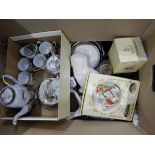 Royal Doulton boxed Bunnykins plate with spoon, a Royal Doulton boxed two handled mug,