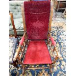 Edwardian turned spindle rocking chair