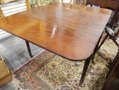 19th century mahogany Pembroke table with single drawer,