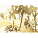 Betty Bowman (1923) Colour etching "Betty Bowman's Cottage",