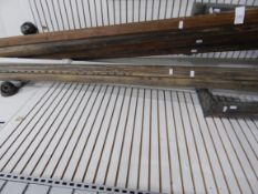 Various old baize cloth wooden rollers from Stroud Valley Factory, two fire curbs, frames, etc.