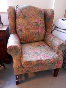 Early 20th century wing back armchair