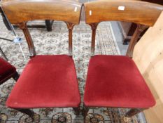 Set of eight 19th century mahogany bar-back dining chairs on turned and fluted supports (8)