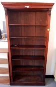 Late 19th/early 20th century mahogany six-tier open bookcase,