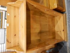 Modern pine four-tier bookcase,