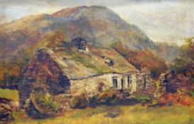 Mary J Newill (late 19th/early 20th century) Two oils on cardboard "Old Cottage Bettws Y Coed",