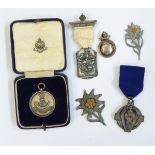 Masonic silver 1914-18 medal modelled with an angel and inscribed 'W Bro. H. Buckland-Jones no.