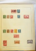 Three Schaubek albums and contents of world stamps,