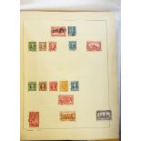 Three Schaubek albums and contents of world stamps,