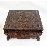 Late 19th century German symphonium in carved and moulded walnut case, rococo design,