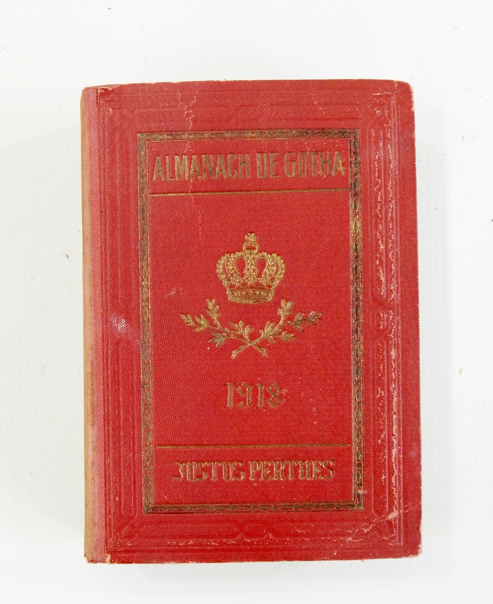 12 volumes of the Almanach de Gotha dated between 1825 to 1918