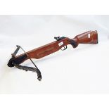 BSA air rifle with 4 x 20 sight and wooden stock,