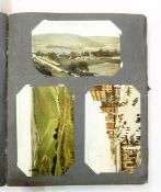 Postcard album and contents of topographical postcards of Britain including North Yorkshire, London,