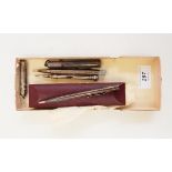 Sampson Mordan & Co three-division silver plated propelling pencil with three paste sliding