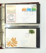 Two Royal Mail albums of first day covers and three Royal Mail albums of presentation packs with