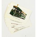GWR railway map of September 1933, an LNWR booklet, railway and tram cards,