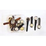 Quantity of gent's wristwatches including a silver Harwood, Olivia, Astral, Stabilo,