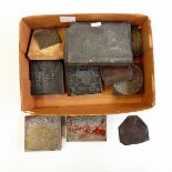 Quantity of old alloy printing blocks