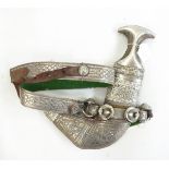 Omani Khanjar with curved steel blade,