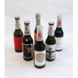 Becks limited edition beer bottles with the labels designed by various artists,