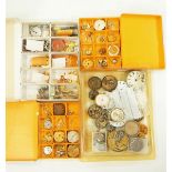 Large quantity of watch parts and movements (4 boxes)