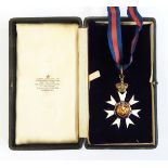 CMG (Order of St Michael and St George medal) with usual enamel decoration, on blue and red ribbon,