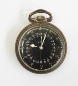 Hamilton Watch Company WWII navigational GCT military pocket watch,