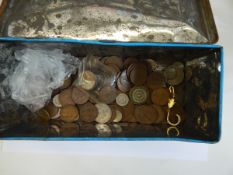 Quantity of British Victorian and later copper coinage and a few examples of silver coinage
