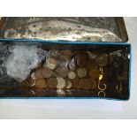 Quantity of British Victorian and later copper coinage and a few examples of silver coinage