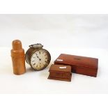 Glass bottle within wooden case,