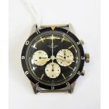 Breitling gent's watch with black face with three subsidiary dials,
