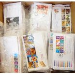 Extensive collection of GB first day covers, mostly handwritten with sheets, sets, etc.