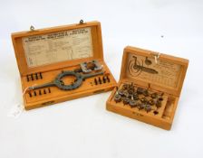 Bergeon universal key and holder for unscrewing watertight watches (cased) and a Burgeon hand main