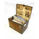 Assorted 19th century and later ephemera and documents including a 19th century deed box